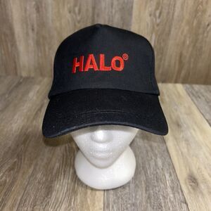 HALO Microsoft Adult Trucker Hat Black Red Logo Baseball Cap Adjustable Strap